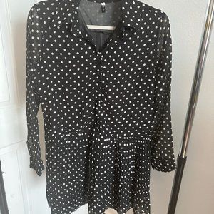 Asian Style Dress - Size EU L - Black Buttons